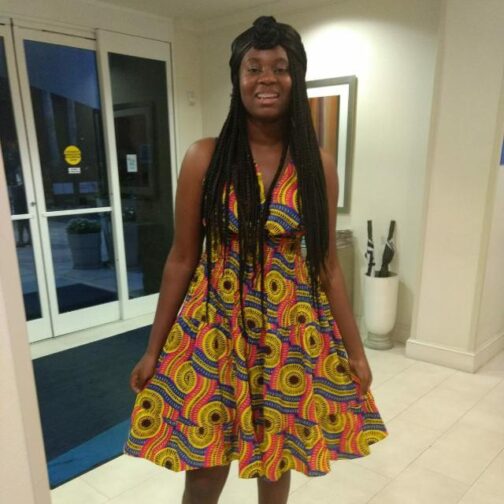 African print wax. Multi color with elastic waist