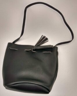 Leather bag black S