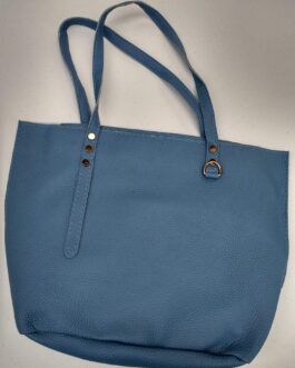 Leather bag blue L