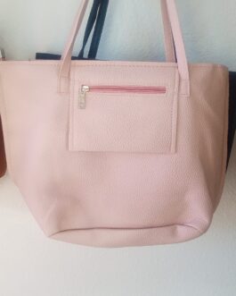 Leather bag pink L