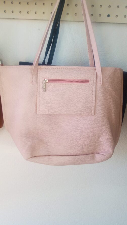 Leather bag pink L