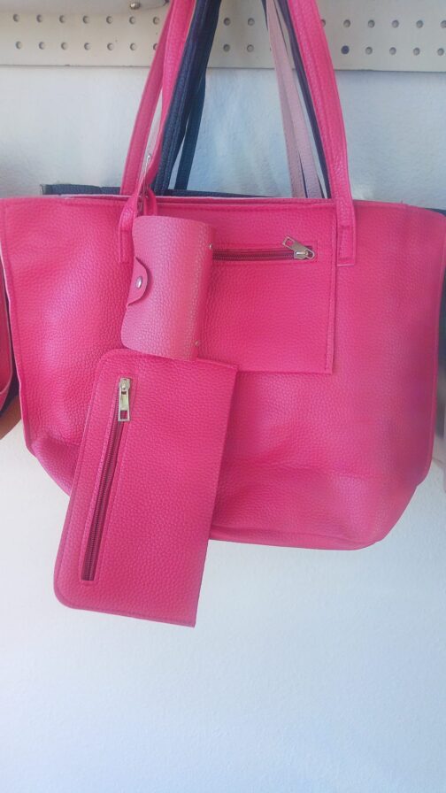 Leather bag pink L - Image 2