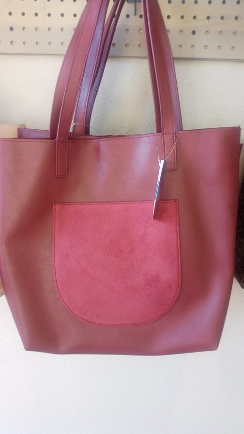 Leather mix with suede burgundy L