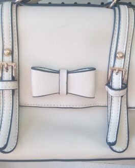 Leather bag white L