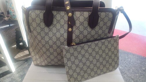 Gucci 2 piece bag. Brown and beige