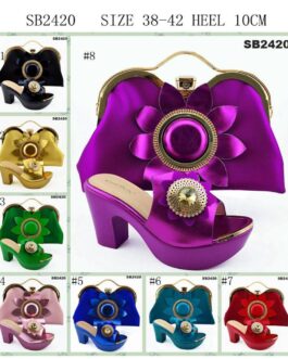 SB2420 purple shoe and bag set