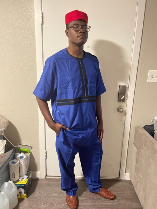 Danshiki blue with black strips