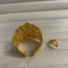001 costume bracelet and ring sets gold color - Image 2