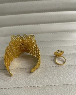 005 costume bracelet and ring sets gold color