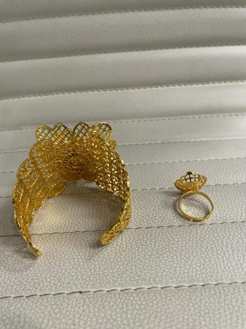 005 costume bracelet and ring sets gold color - Image 2