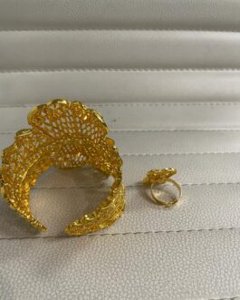 006 costume bracelet and ring sets gold color