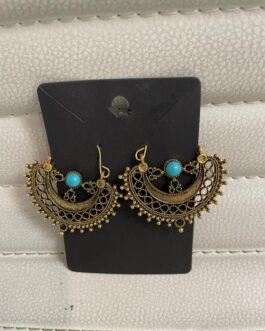 005 Vintage Fan turquoise earrings