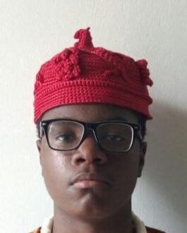 Red African Kufi knitted hat